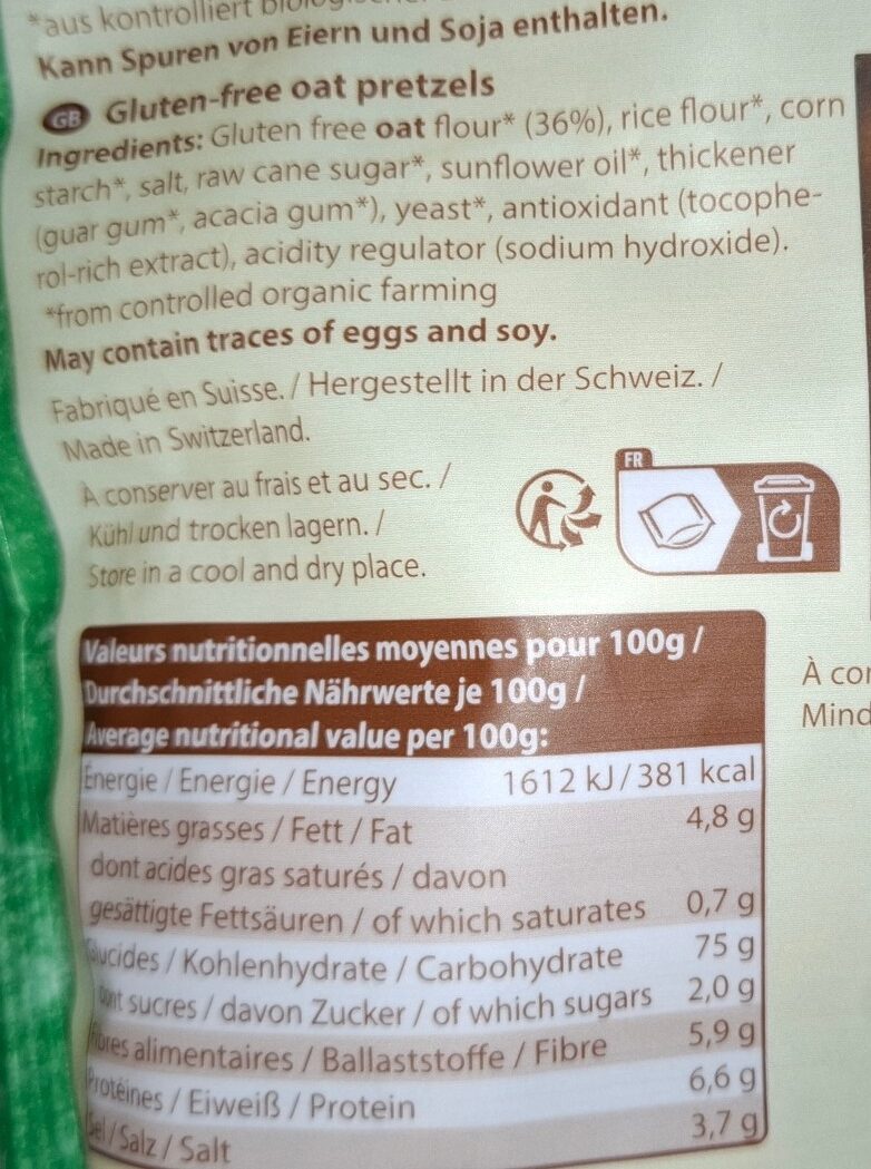 PURAL Hafer Brezeln glutenfrei (80g)
