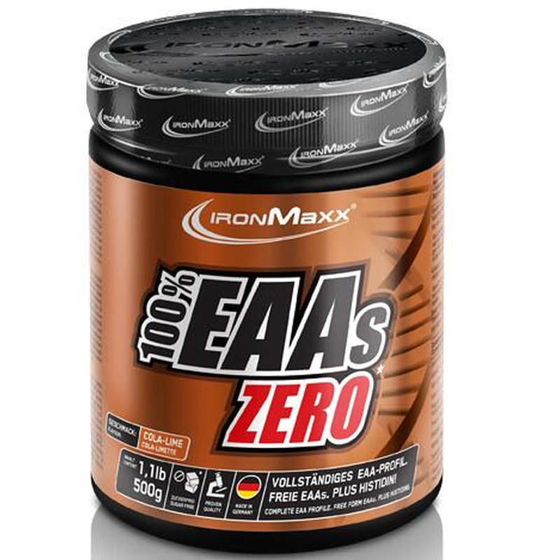 IronMaxx 100% EAAs Zero Cola-Lime (500g)