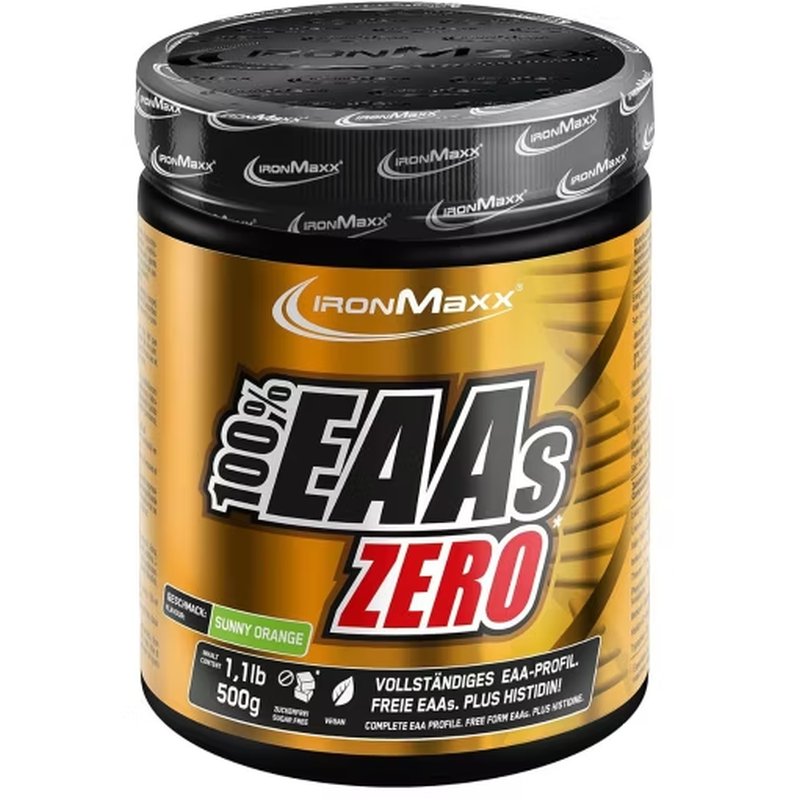 IronMaxx 100% EAAs Zero Sunny Orange (500g)