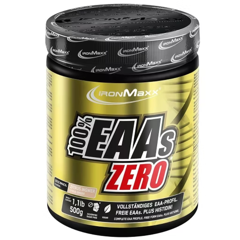 IronMaxx 100% EAAs Zero Zitrus-Ingwer (500g)