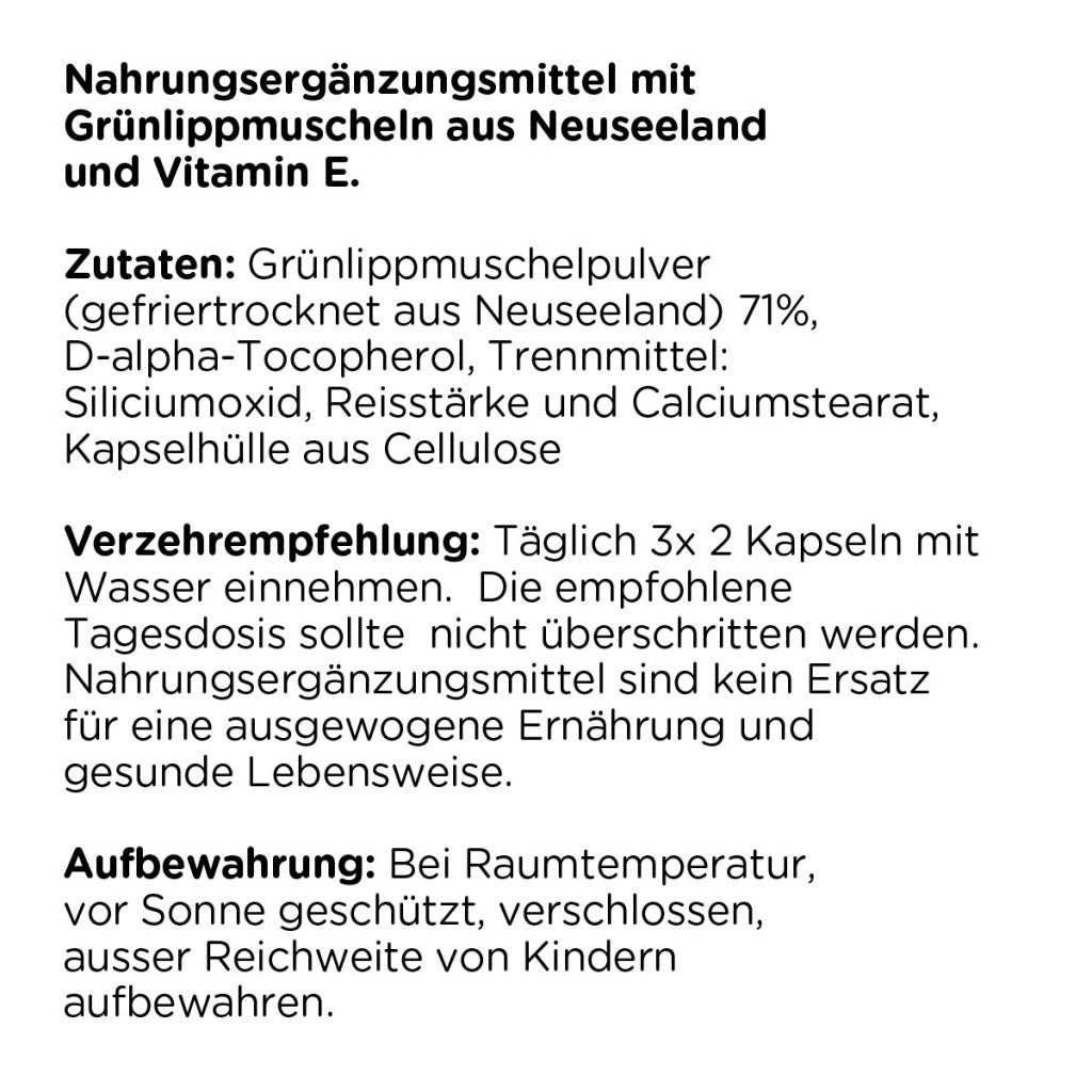 Kanela Grünlippmuschel Plus Kapseln (100 Stk)
