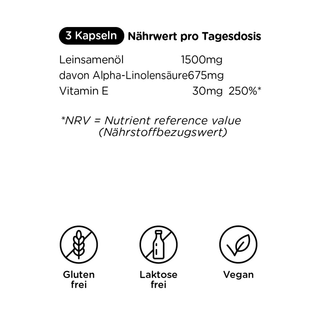 Kanela Leinsamenöl Kapseln (100 Stk)
