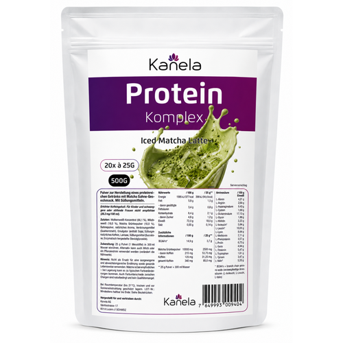 Kanela Complexe de protéines, latte matcha glacé (500g)
