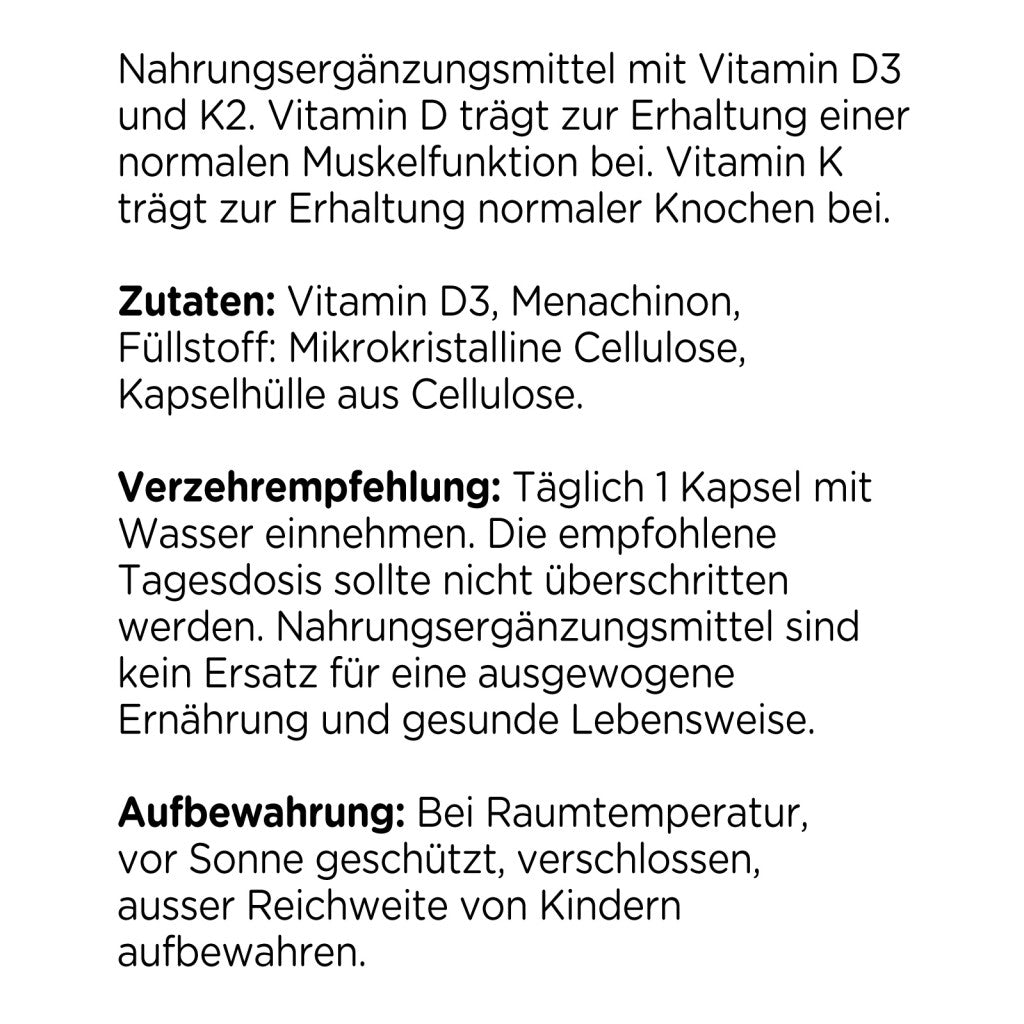 Kanela Vitamin D3 & K2 Kapseln (50 Stk)