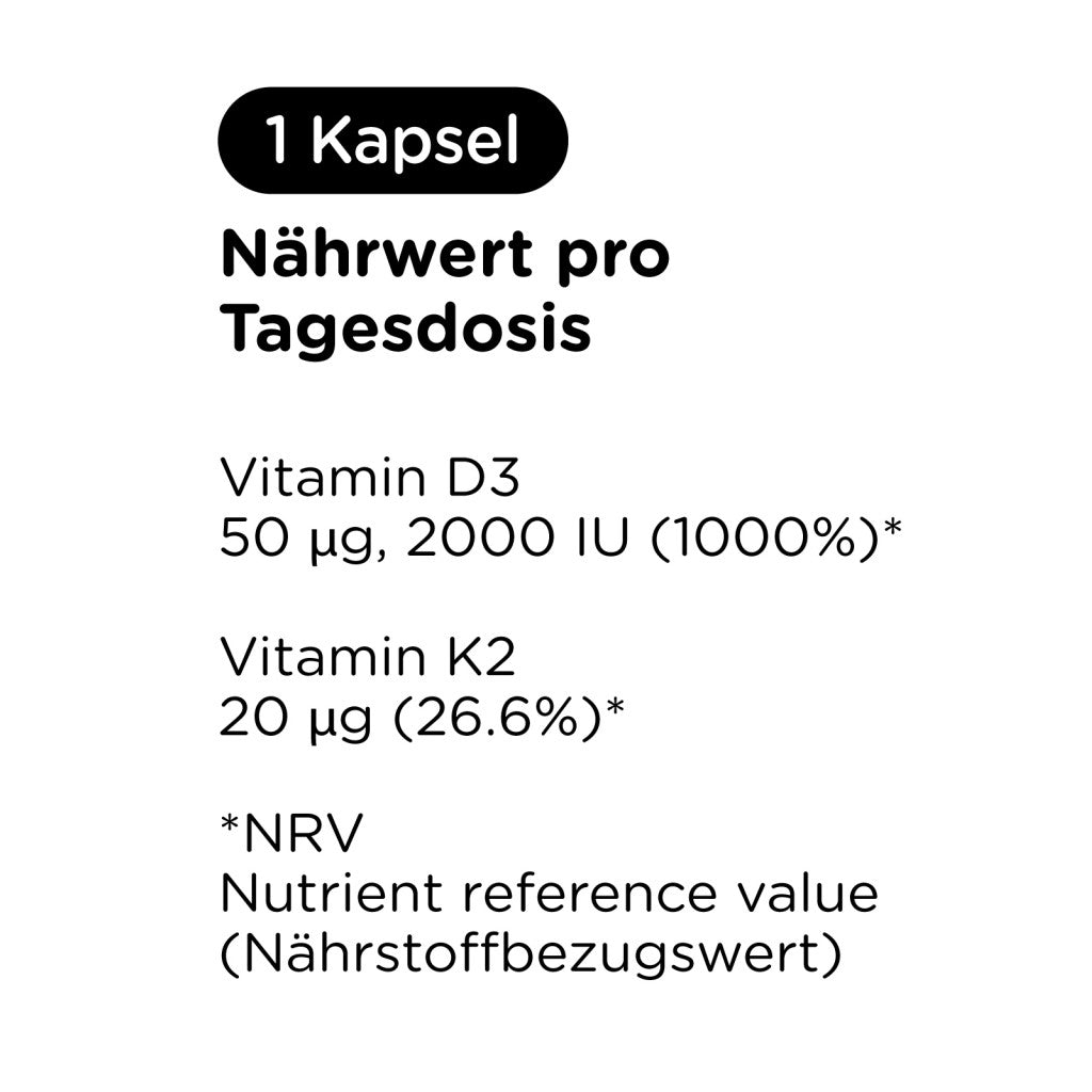 Kanela Vitamin D3 & K2 Kapseln (50 Stk)
