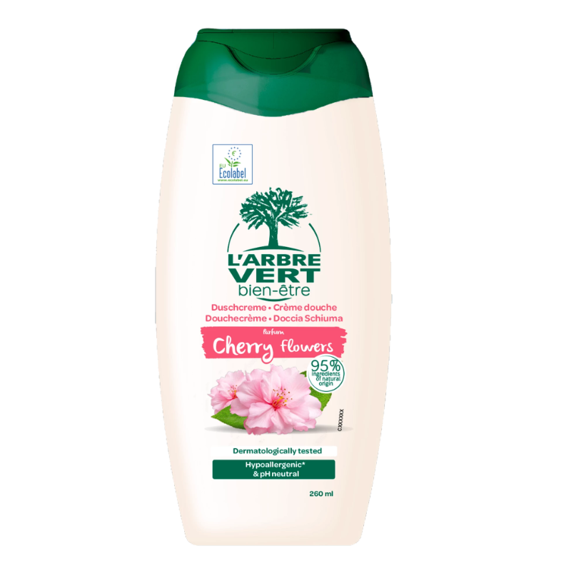 L'ARBRE VERT Ökologisches Duschgel Kirschblüten (260ml)