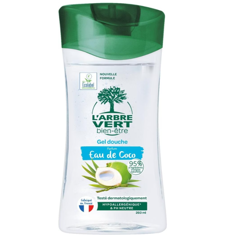 L'ARBRE VERT Ökologisches Duschgel Kokoswasser (260ml)
