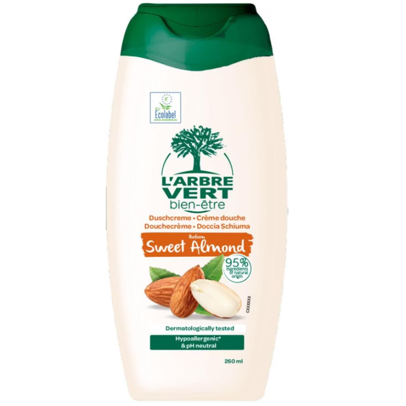 L'ARBRE VERT Ökologisches Duschgel Süsse Mandel (260ml)