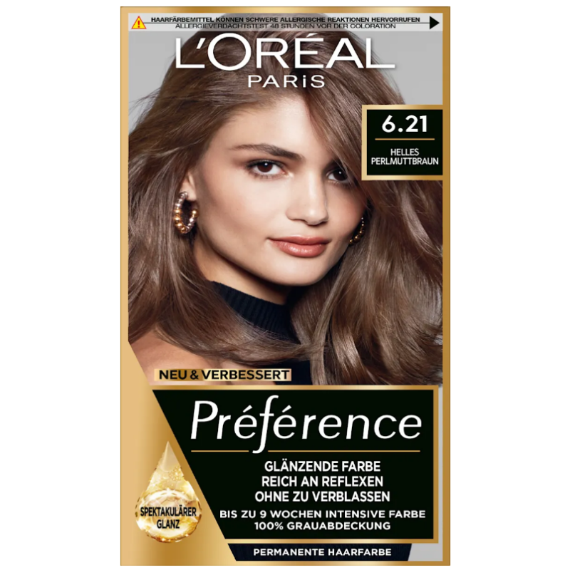 L'ORÉAL PARIS Préférence 6.21 Helles Perlmuttbraun (1 Stk)