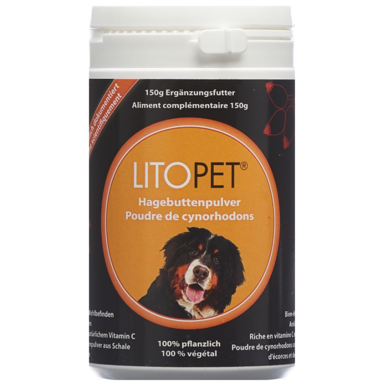 LitoPet Hagebuttenpulver für Hunde (150g)
