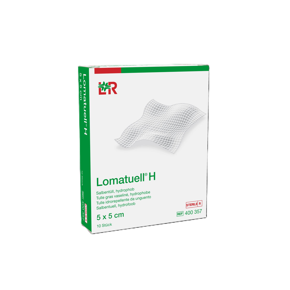 Lomatuell H Salbentüll 5 x 5cm (10 Stk)
