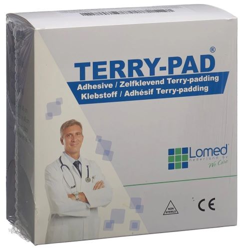 Lomed Terry Pad Polsterbinde selbstklebend weiss 4cm x 4m x 2mm (1 Rolle)