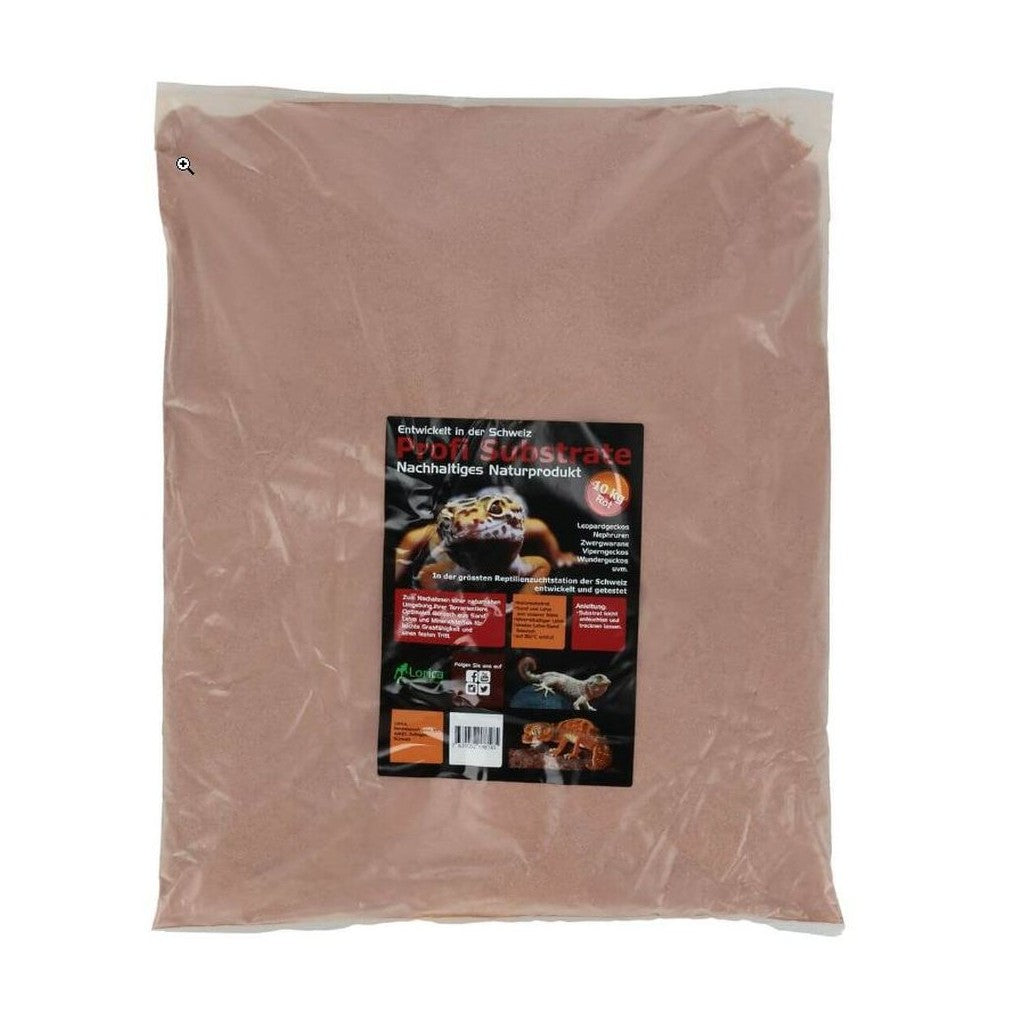 Lorica Geckosubstrat rot, Bodengrund für Zwergwarane und Geckos (10kg)