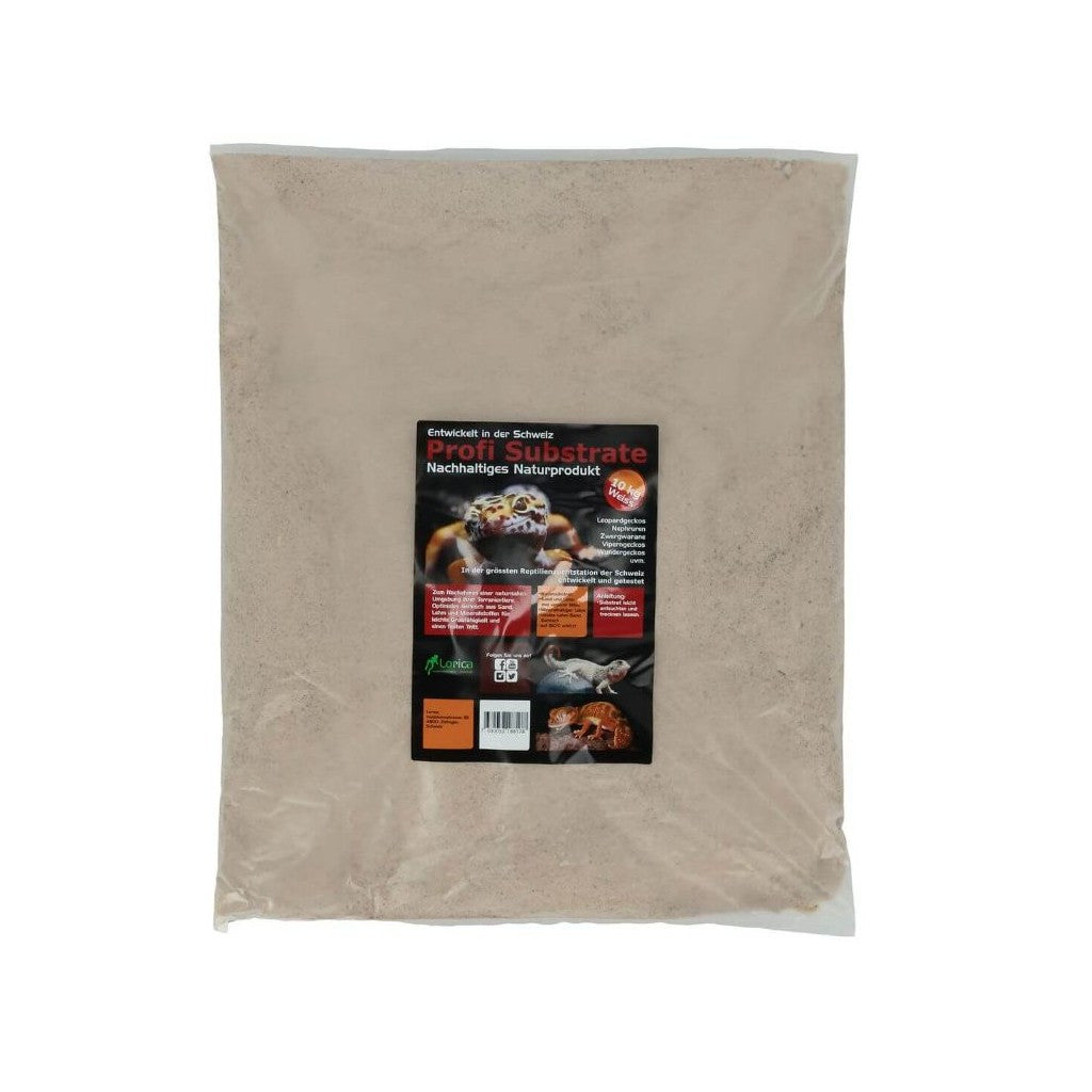 Lorica Geckosubstrat weiss, Bodengrund für Zwergwarane und Geckos (10kg)