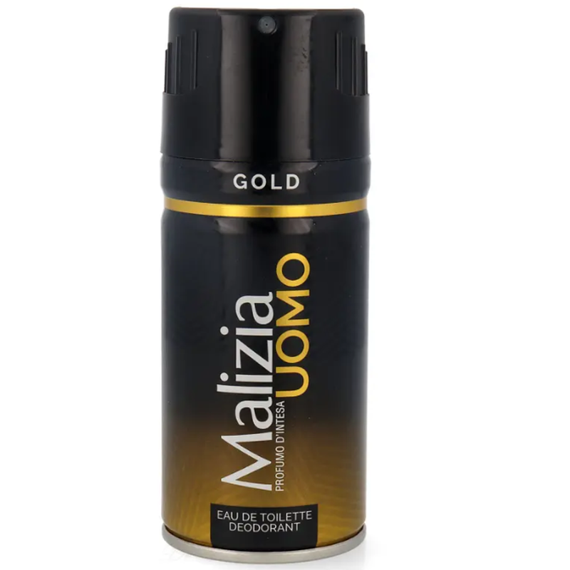 Malizia Uomo Body Spray Gold Deodorant (150ml)