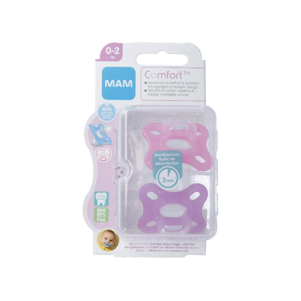 MAM Comfort Nuggi Silikon 0-2M (2 Stk)
