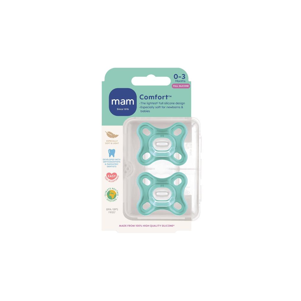 MAM Comfort Nuggi Silikon 0-2M (2 Stk)