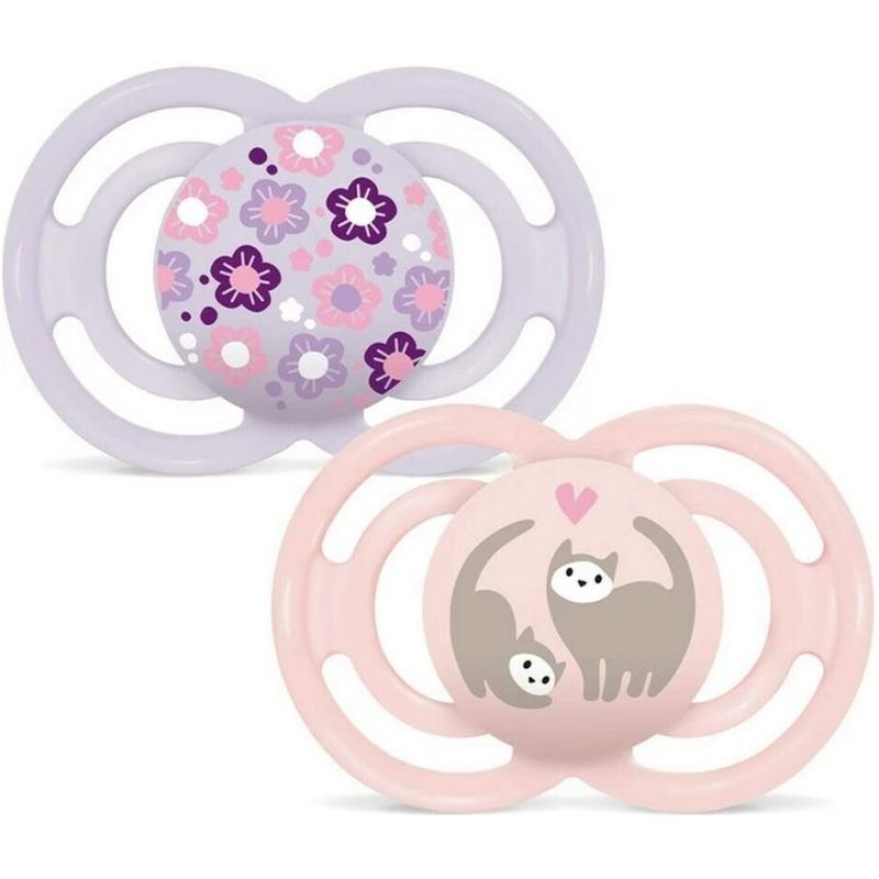 MAM Perfect Nuggi Silikon, 16-36 Monate, pink/lila (2 Stk)