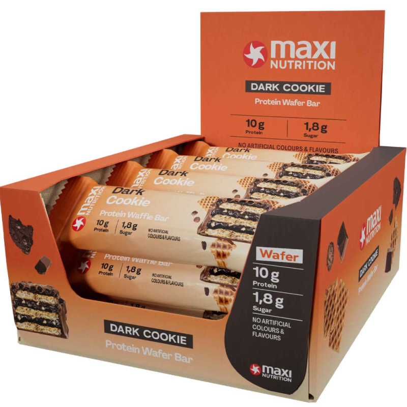 MAXI NUTRITION Protein Waffle Bar Dark Cookie (12x39g)