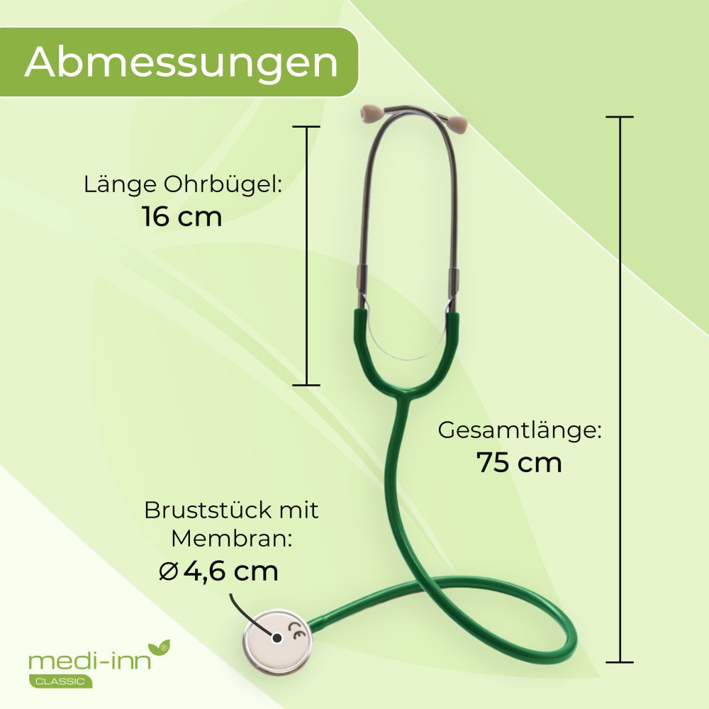 Medi-Inn Flachkopf Stethoskop grün (1 Stk)