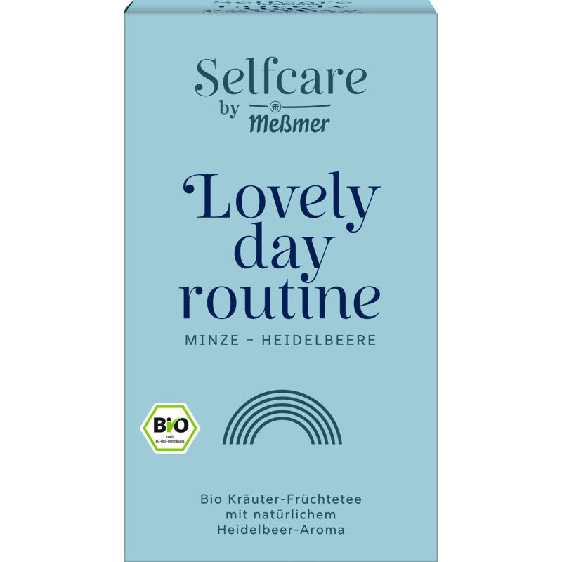 Messmer Bio Lovely Day Routine Kräuter-Früchtetee mit Heidelbeeraroma (16 Beutel)