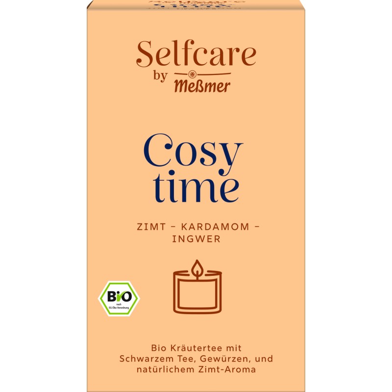 Messmer Bio Cosy time Kräutertee mit Schwarzem Tee (16 Beutel)