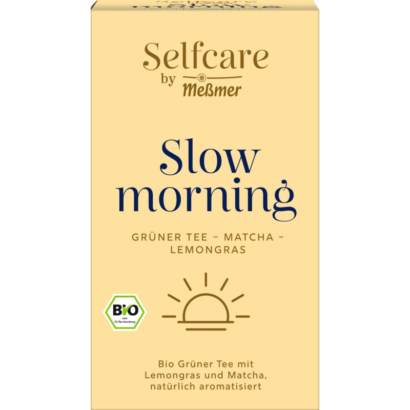Messmer Bio Slow Morning Grüner Tee, Matcha mit Lemongras (16 Beutel)