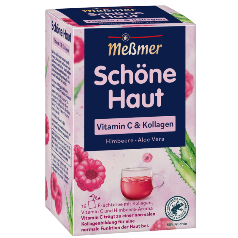 Messmer Schöne Haut Früchtetee Himbeere-Aloe Vera (16 Beutel)