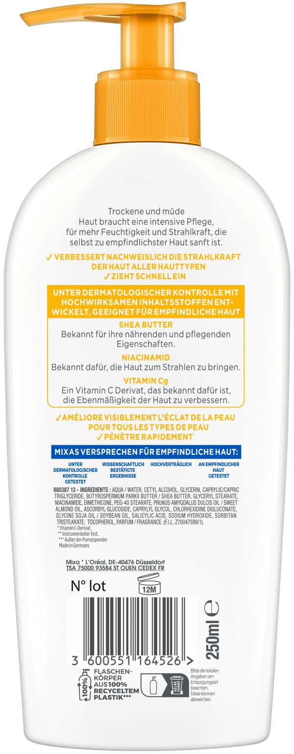 Mixa Niacinamide Bright Körperlotion (250ml)