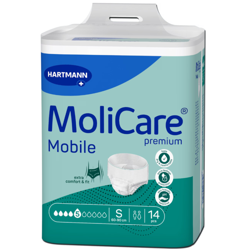 MoliCare Premium Inkontinenz-Pants, Taille 60-90cm, Stärke 5 (14 Stk)