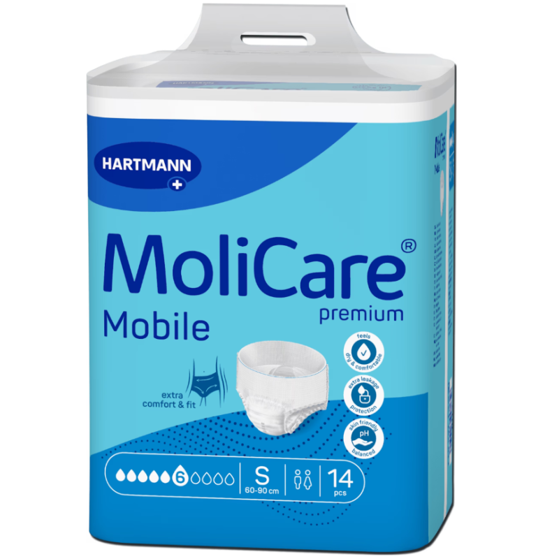 MoliCare Premium Inkontinenz-Pants, Taille 60-90cm, Stärke 6 (14 Stk)