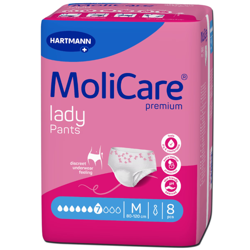 MoliCare Premium Lady Inkontinenz-Pants, Taille 80-120cm, Stärke 7 (8 Stk)