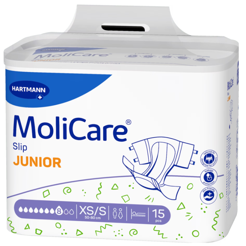 MoliCare Slip Junior, Taille 50-80cm, Stärke 8 (15 Stk)