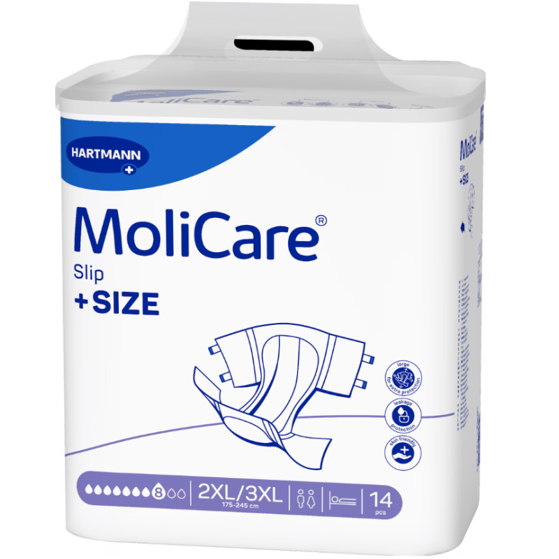 MoliCare Slip +SIZE, Taille 175-245cm, Stärke 8 (14 Stk)