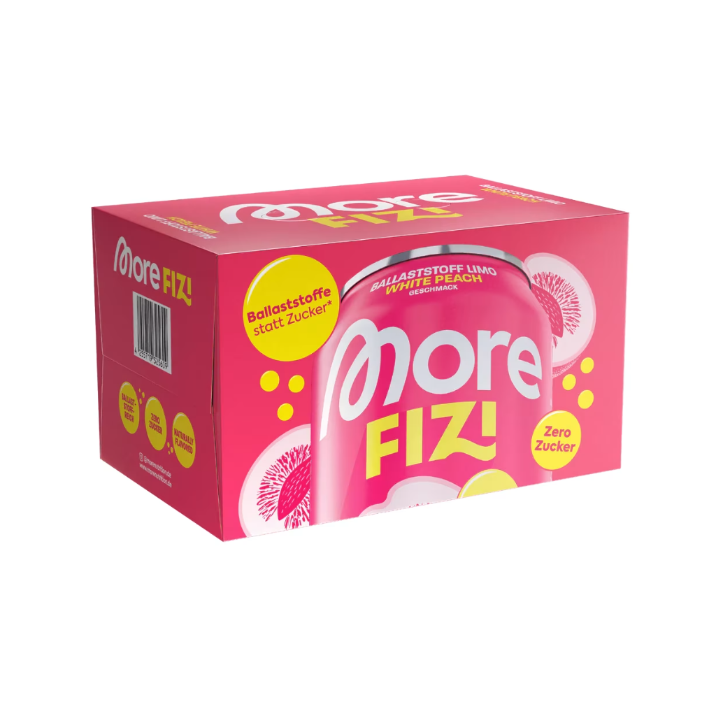 More Nutrition More Fizi White Peach (6x330ml)