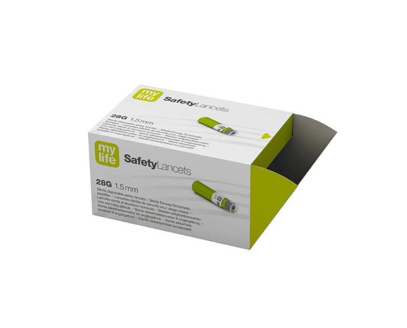 mylife SafetyLancets 28G 0.36 x 1.5mm grün (200 Stk)