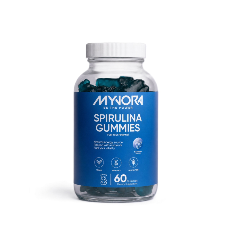 Myvora Spirulina Gummies mit Blaubeere-Geschmack (60 Stk)