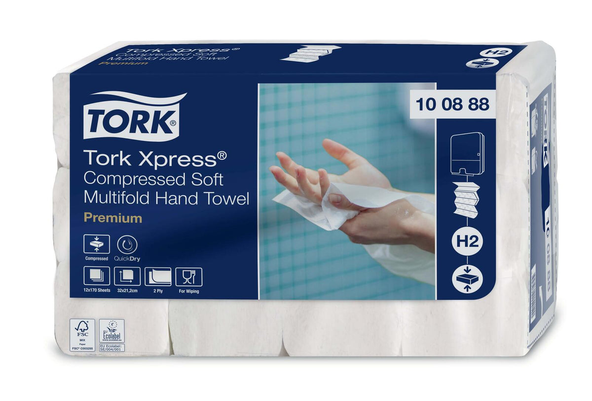 TORK Interfold Hand Towel Premium H2 21.2x32cm 2-ply (2040 pcs)