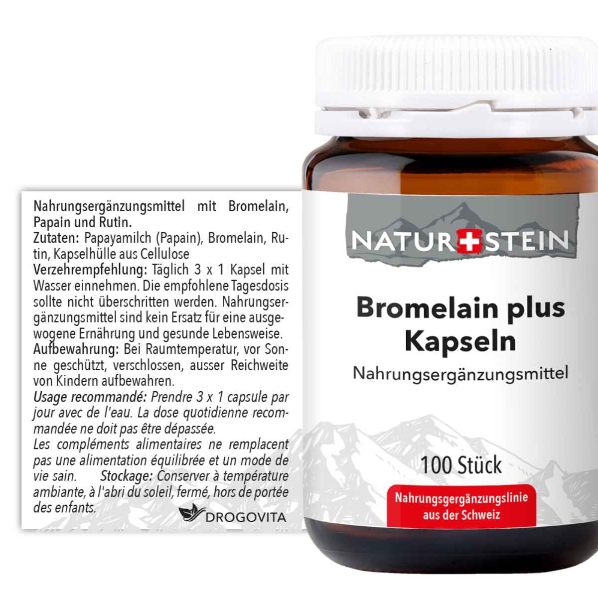 NATURSTEIN Bromelain plus Kapseln (100 Stk)