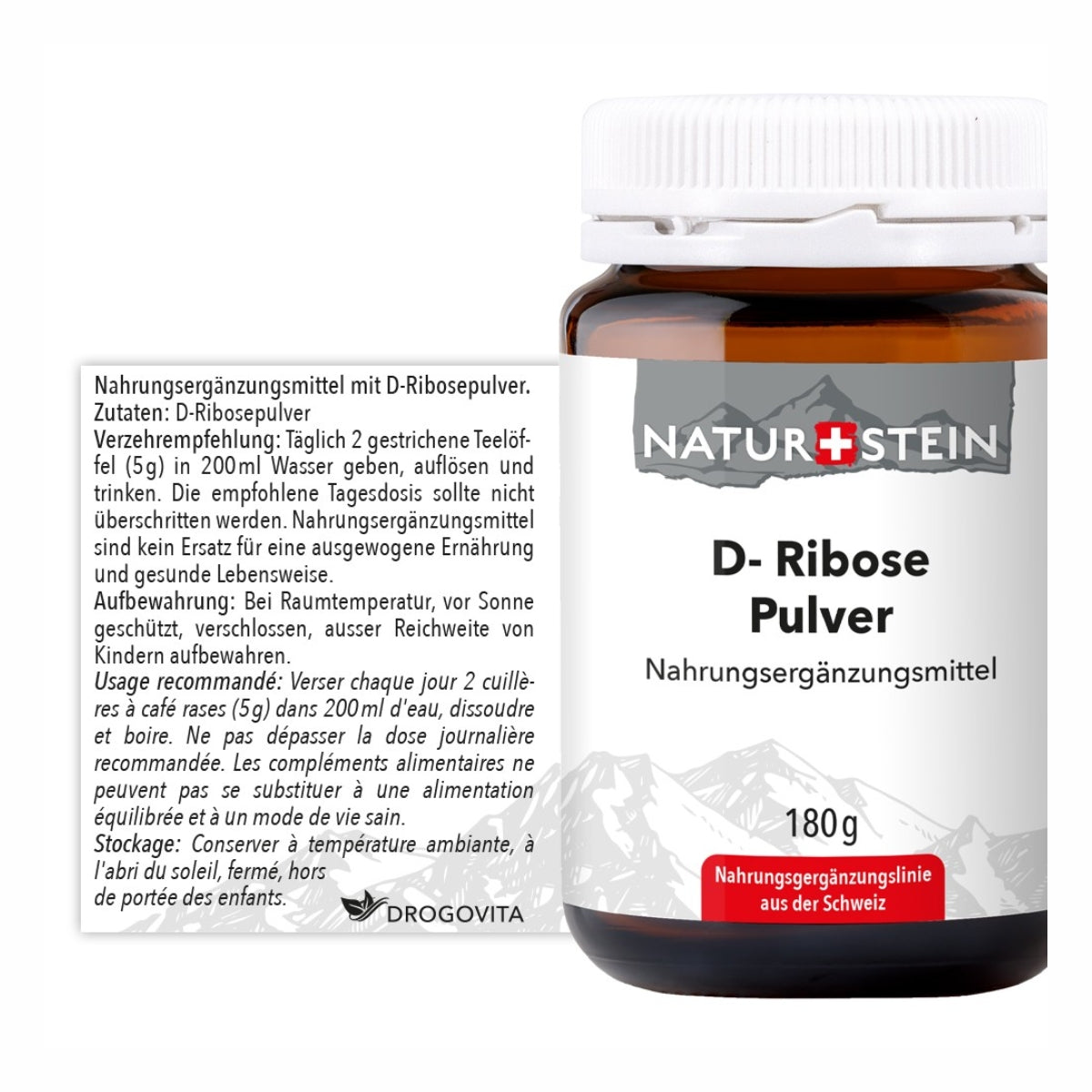 NATURSTEIN D-Ribose Pulver (180g)