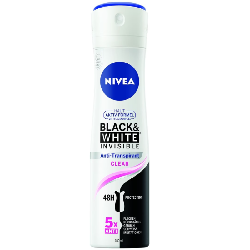 Nivea Black & White Invisible Clear Deospray (150ml)