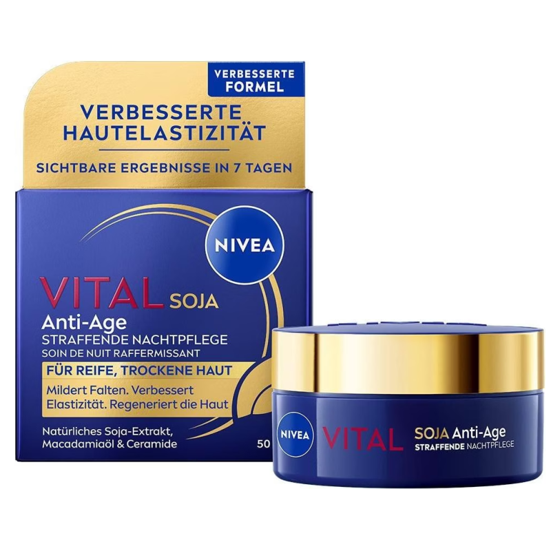 NIVEA Nachtcreme Vital Soja Anti-Age straffend (50ml)