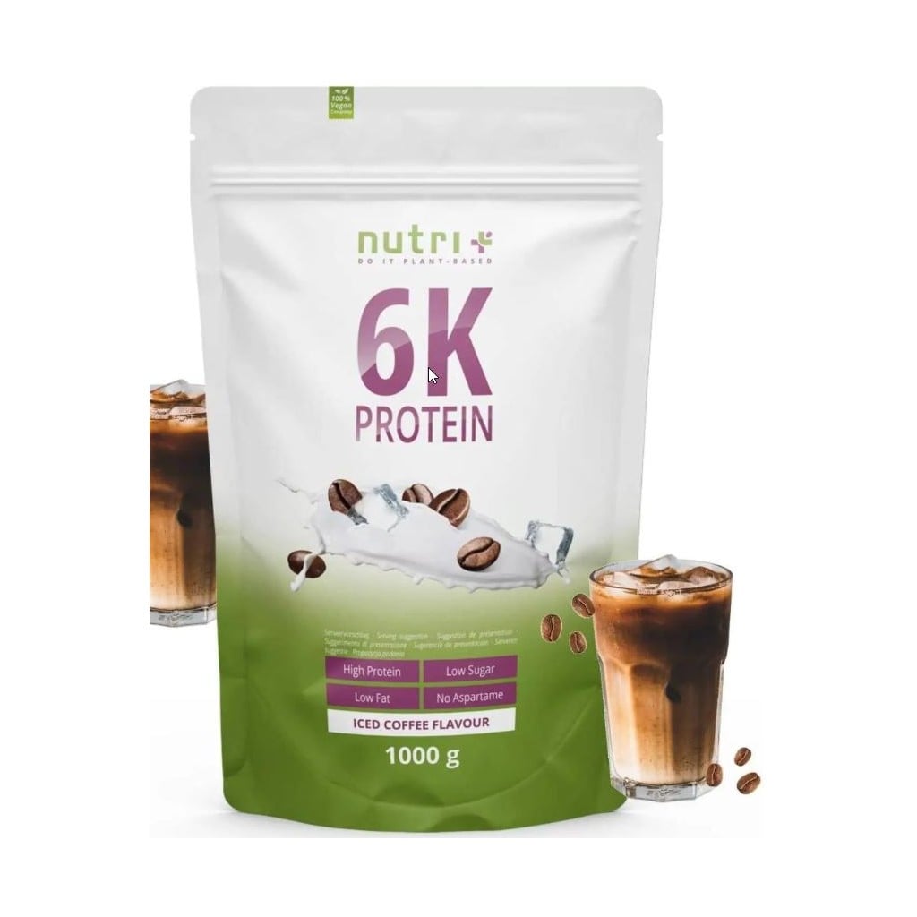 nutri+ 6K Protein Iced Coffee, pflanzlich (1kg)