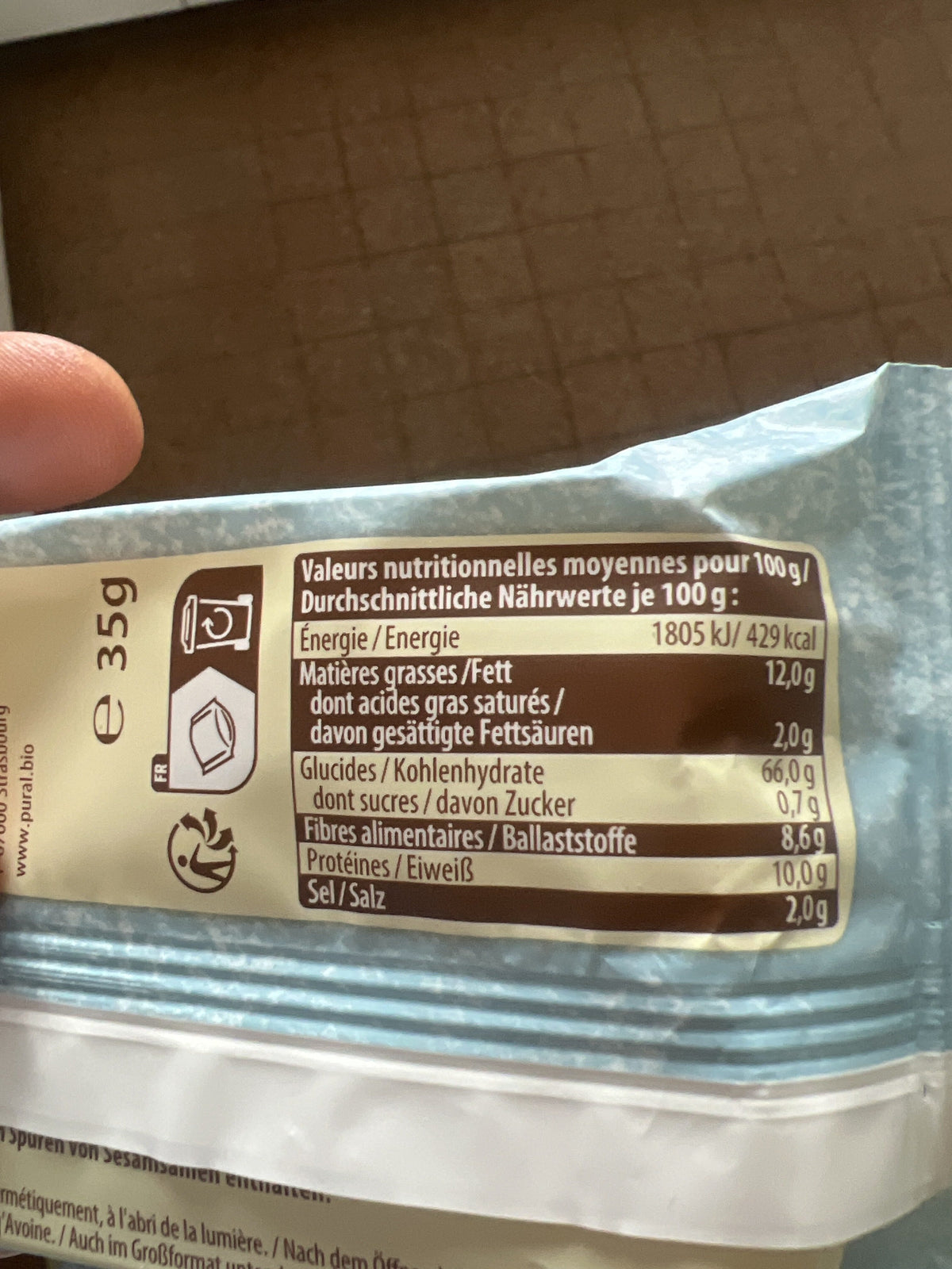 PURAL Mini Crackers Hafer (140g)