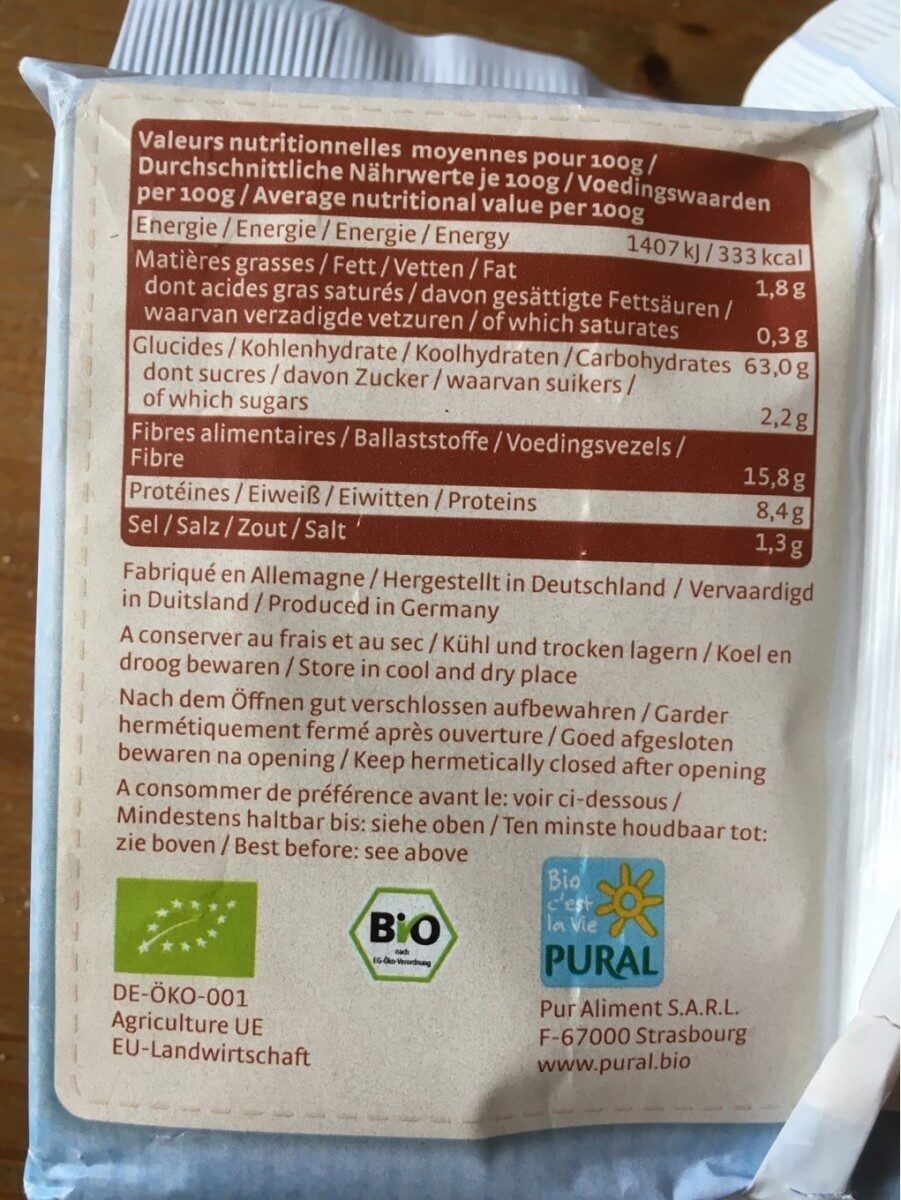 PURAL Knäckebrot Roggen Delikatess Demeter (250g)