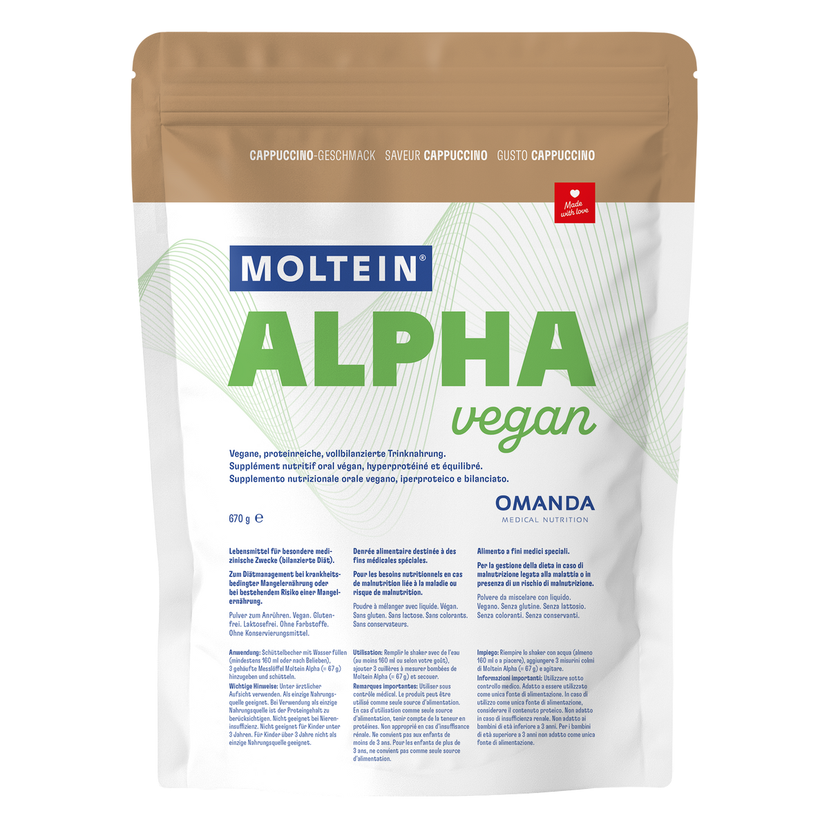 Moltein Alpha Vegan Cappuccino (670g)