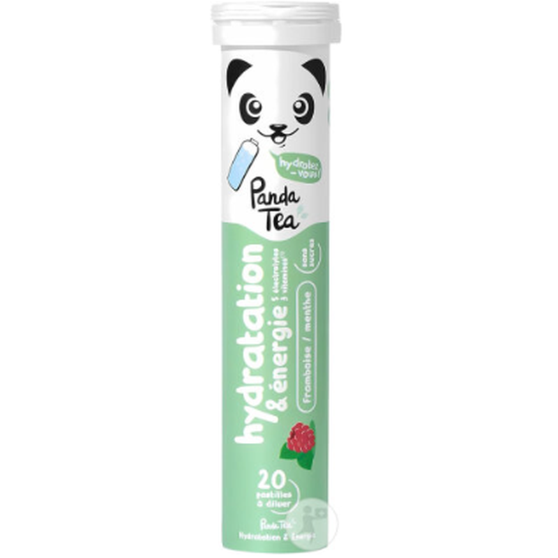 Panda Tea Hydratation Brausetabletten Himbeere und Minze (8x20 Stk)