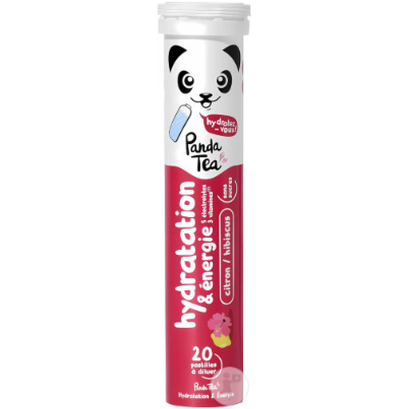 Panda Tea Hydratation Brausetabletten Zitrone und Hibiskus (20 Stk)