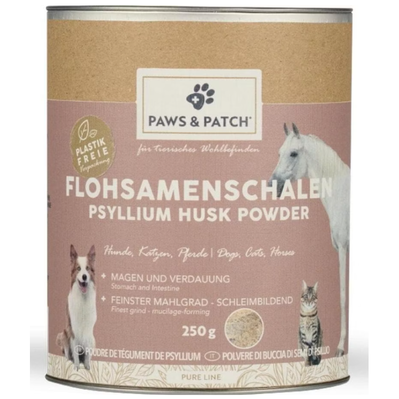 Paws & Patch Flohsamenschalenpulver für Hunde, Katzen und Pferde (250g)