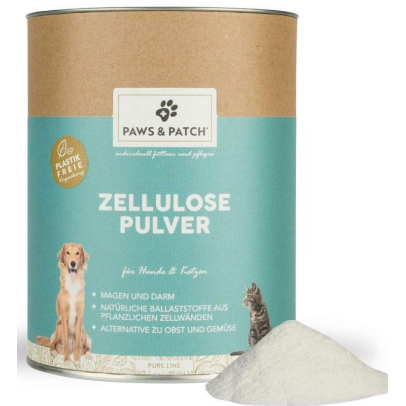 Paws & Patch Zellulose Pulver für Hunde und Katzen (250g)
